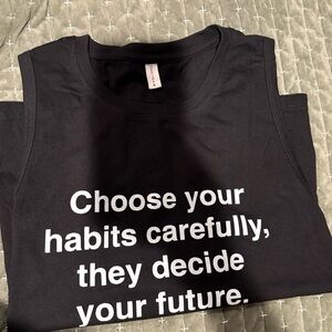 Black Graphic Tank Top